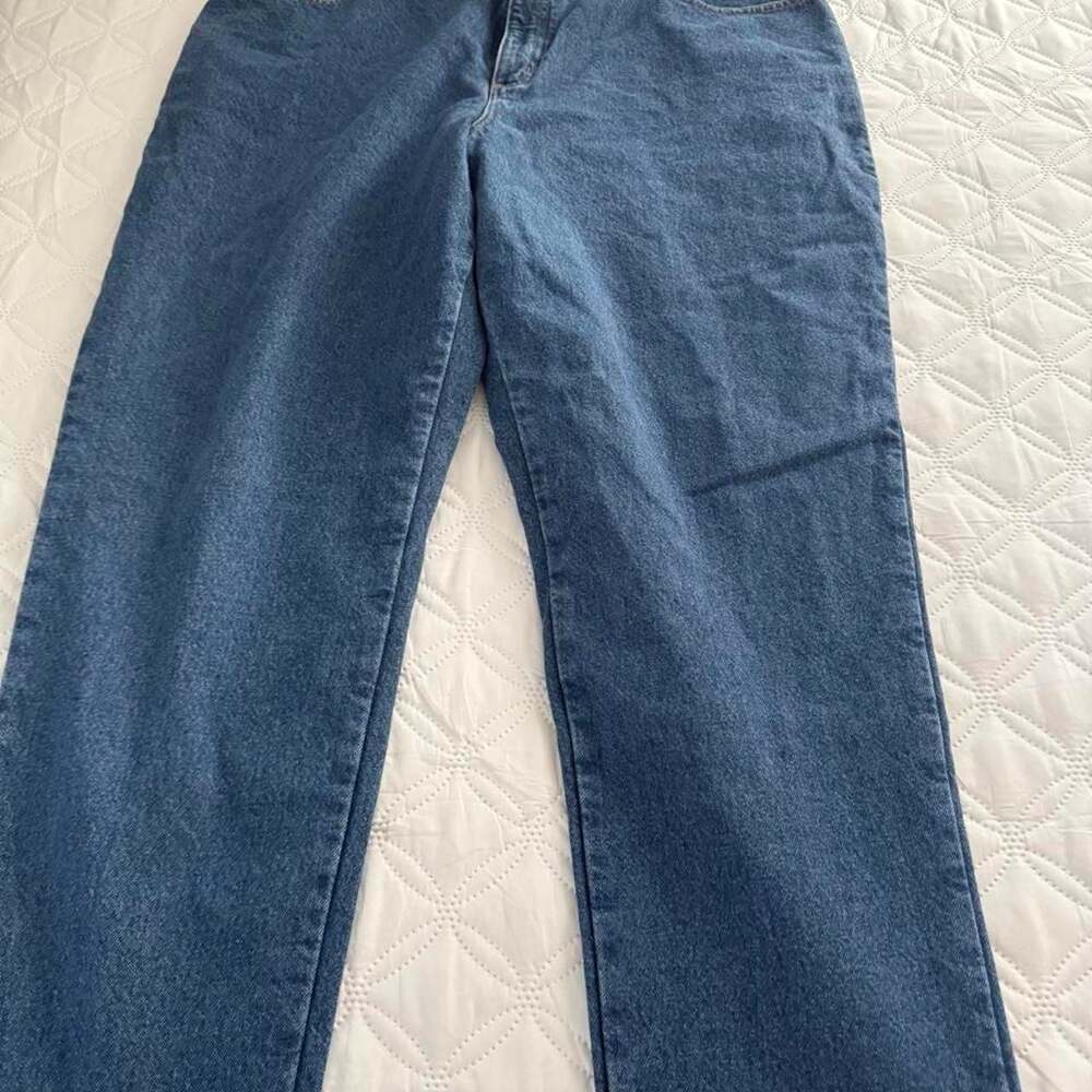 L.L.Bean Flannel Lined Blue Denim Jeans Size 22W Regular